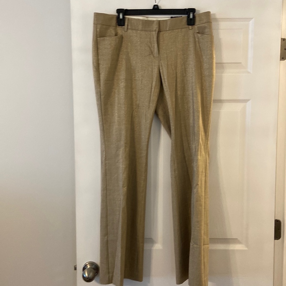 Express Metallic Gold Flare Pants